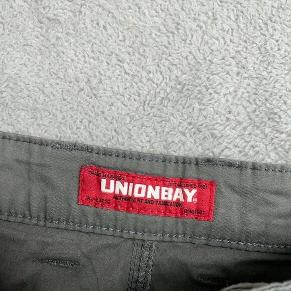 NEW Unionbay Men's Size 38 Cargo Shorts Gray Cotton Spandex Blend - Picture 4 of 7